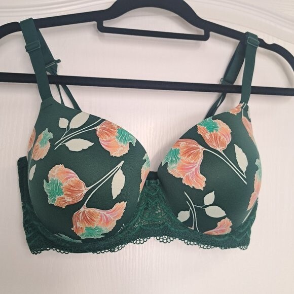 Convertible Push Up Bra Auden Green Floral The Daydream - Picture 1 of 5